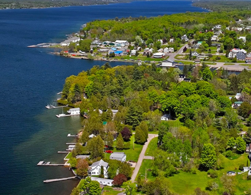 Waterfront scene in Morristown, NY